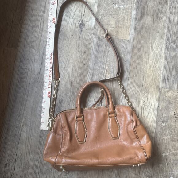 Michael Kors Handbag Women's Brown Grain Leather Zipper Pockets Double Handle - Picture 14 of 14